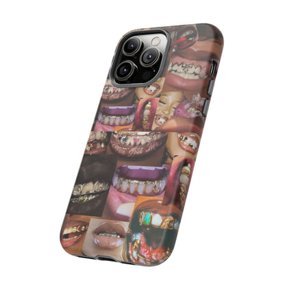 Gold Grillz Bold Phone Case, For The Culture Tough Phone Cover, Statement Accessory, Unique Tech Gift
