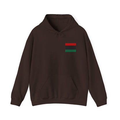 Pan African Embroidered Heritage Hoodie - Cozy Unisex Sweatshirt, Black History Month, Gift for Friends, Streetwear Style