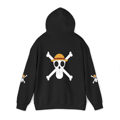 Straw Hat Pirates' Jolly Roger Embroidered Hoodie Design,  Protest streetwear