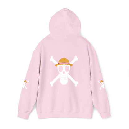 Straw Hat Pirates' Jolly Roger Embroidered Hoodie Design,  Protest streetwear