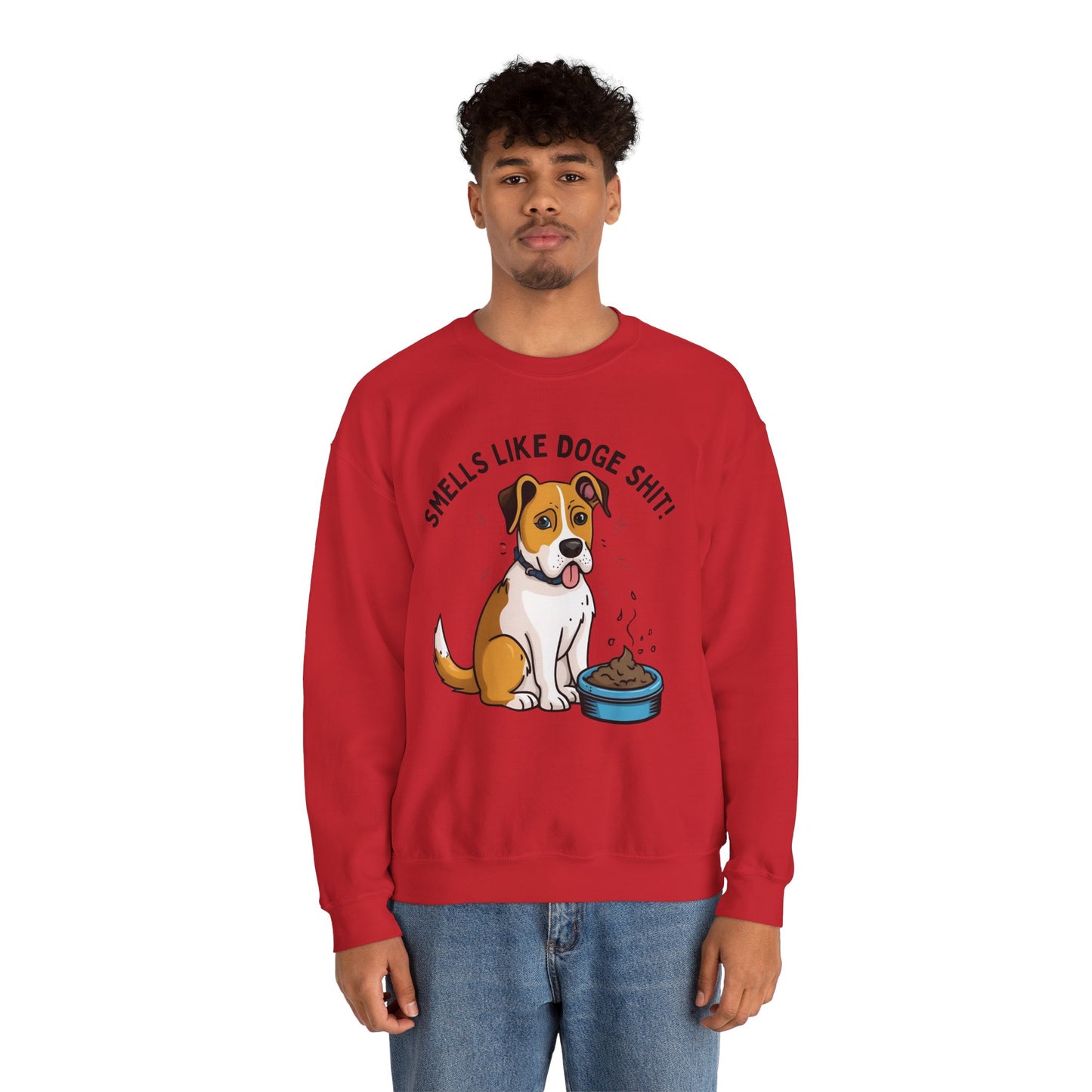 Funny Dog Lover Sweatshirt - 'Smells Like Doge Sh*t!' Crewneck