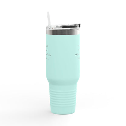 White Privilege Insulated Travel Mug, 40oz, Perfect Gift for Coffee Lovers, Road Trips, and Hands Off Protest Tumbler
