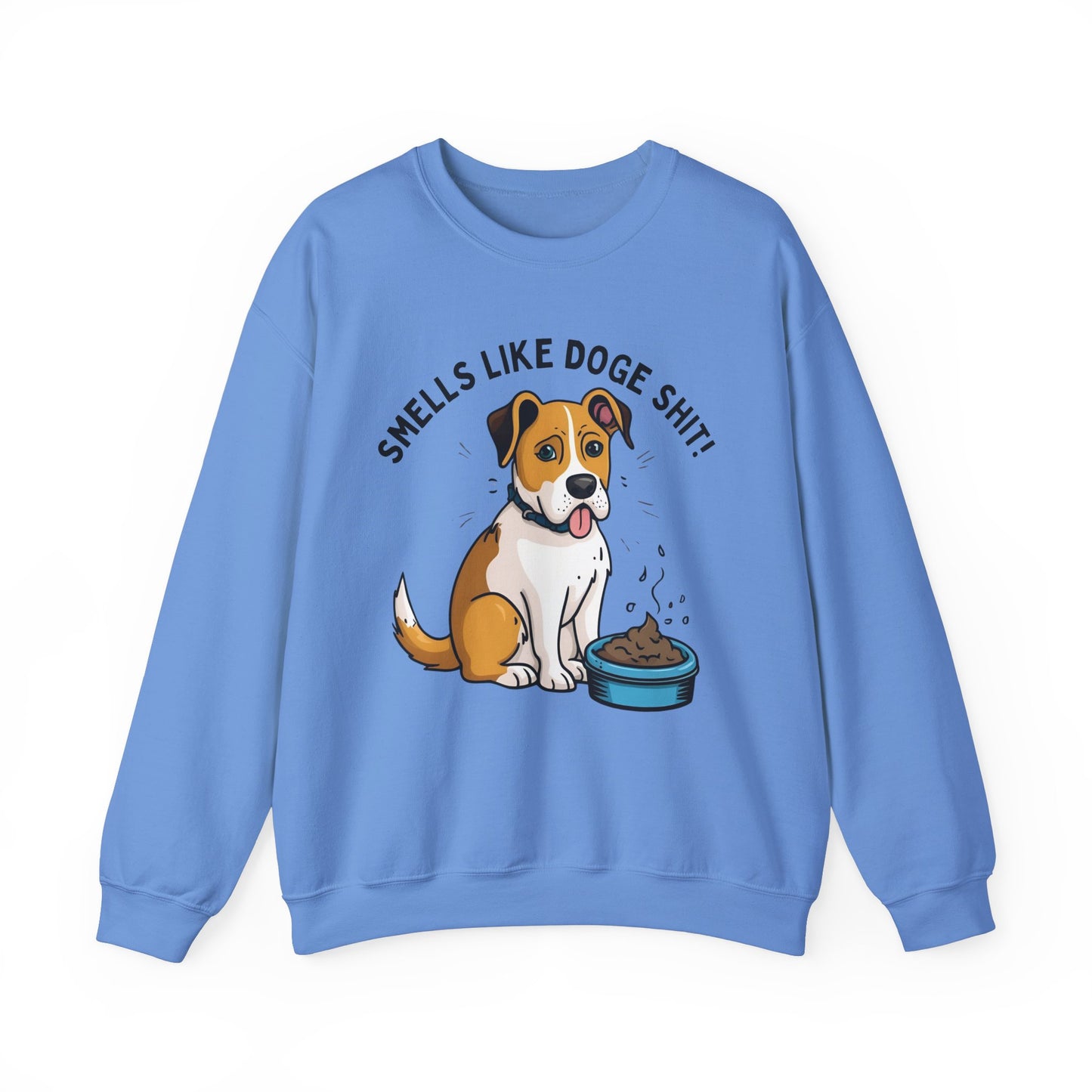 Funny Dog Lover Sweatshirt - 'Smells Like Doge Sh*t!' Crewneck