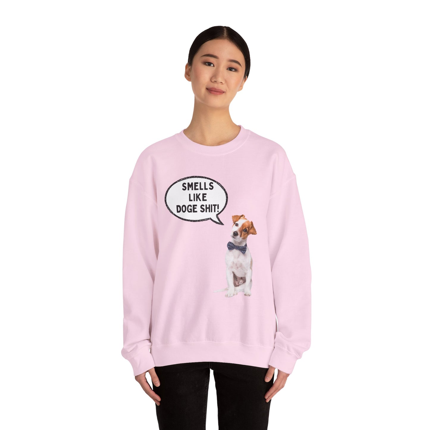 Funny Dog Lover Sweatshirt - 'Smells Like Doge Sh*t!' Crewneck