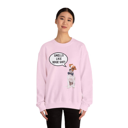 Funny Dog Lover Sweatshirt - 'Smells Like Doge Sh*t!' Crewneck
