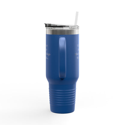 White Privilege Insulated Travel Mug, 40oz, Perfect Gift for Coffee Lovers, Road Trips, and Hands Off Protest Tumbler