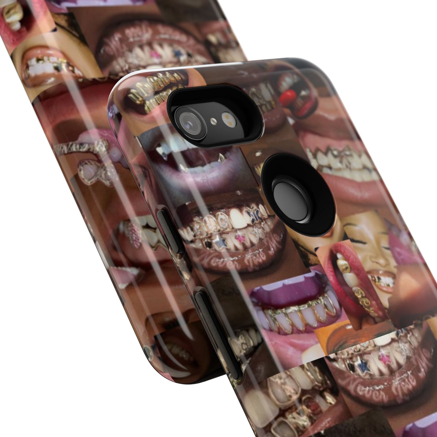 Gold Grillz Bold Phone Case, For The Culture Tough Phone Cover, Statement Accessory, Unique Tech Gift