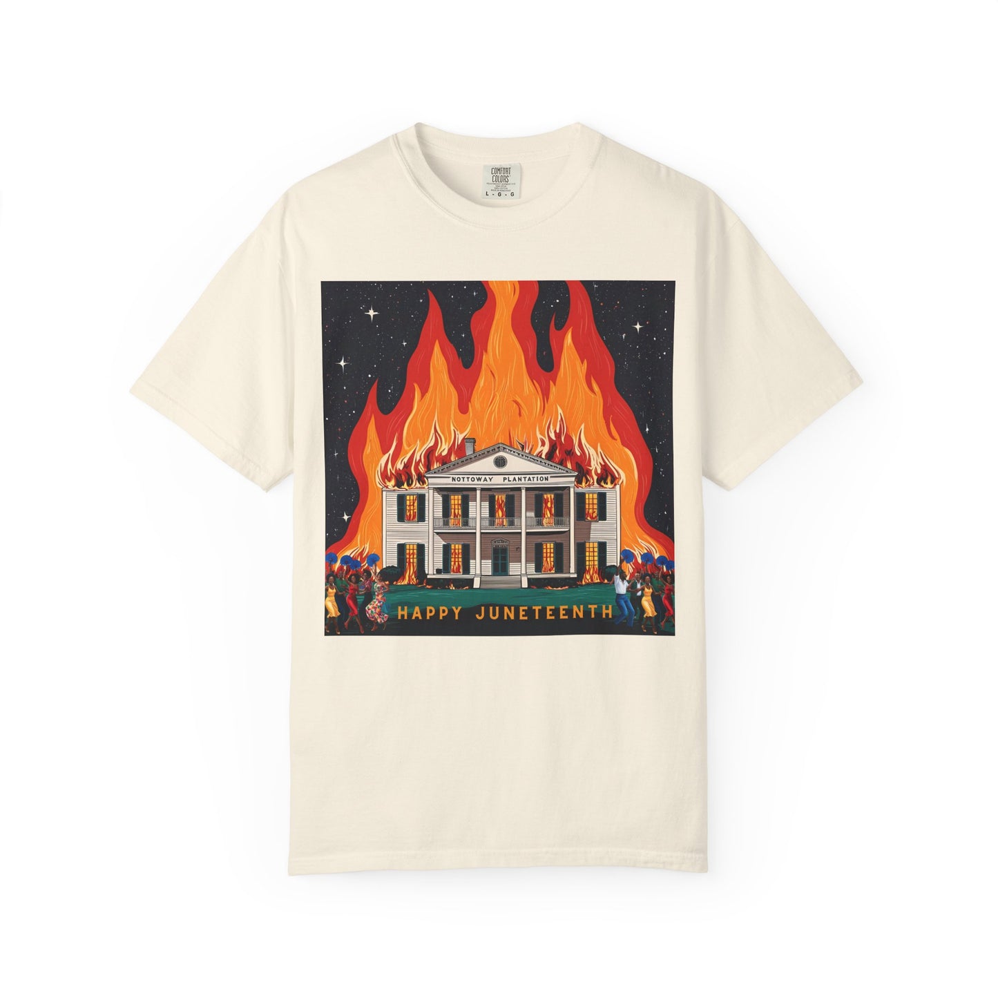 Nottoway Plantation - Juneteenth Gift - Unisex Garment-Dyed T-shirt
