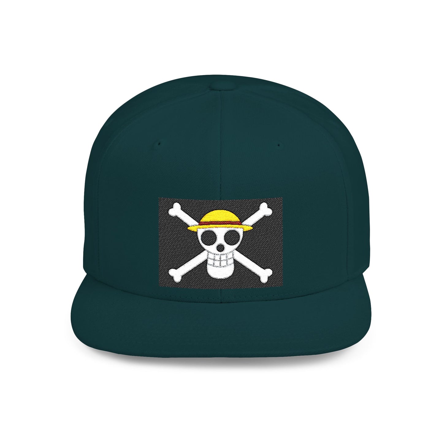 Straw Hat Pirates' Jolly Roger Embroidered Snapback Cap