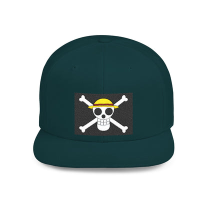Straw Hat Pirates' Jolly Roger Embroidered Snapback Cap
