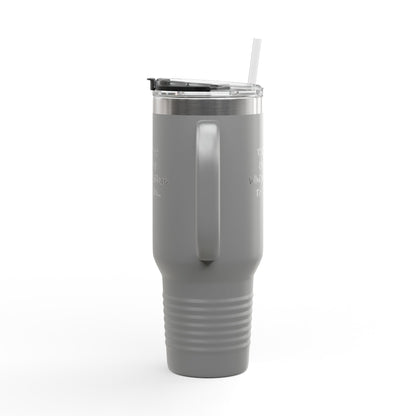 White Privilege Insulated Travel Mug, 40oz, Perfect Gift for Coffee Lovers, Road Trips, and Hands Off Protest Tumbler