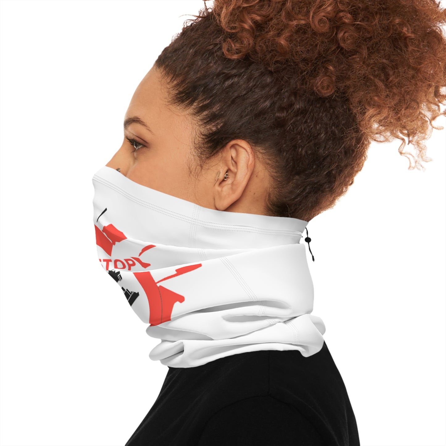 Winter Neck Gaiter With Drawstring