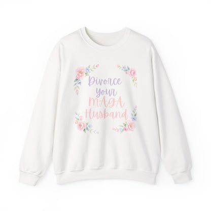 Divorce Your Mean Husband Floral Crewneck Sweatshirt