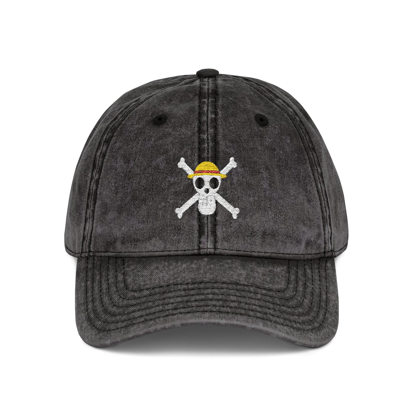 Straw Hat Pirates' Jolly Roger Embroidered Embroidered Vintage Cap,