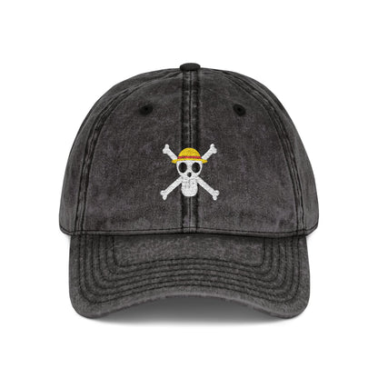 Straw Hat Pirates' Jolly Roger Embroidered Embroidered Vintage Cap,