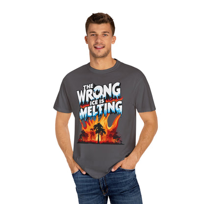 The Wrong Ice Is Melting Eco-Conscious Unisex T-Shirt - Climate Change Awareness Tee, Sustainable Fashion, Environmentalist Gift, Earth Day Apparel, Activism Top