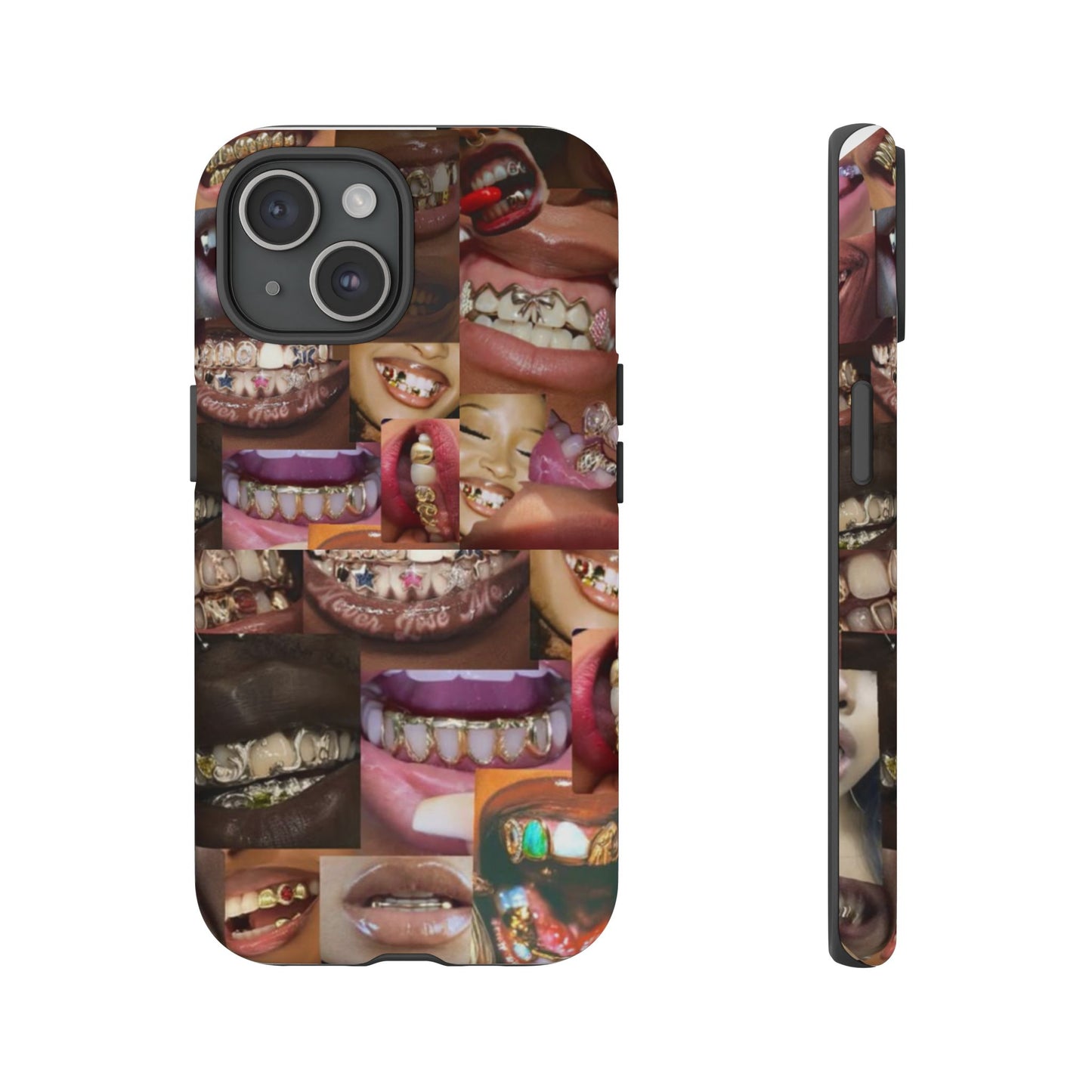 Gold Grillz Bold Phone Case, For The Culture Tough Phone Cover, Statement Accessory, Unique Tech Gift