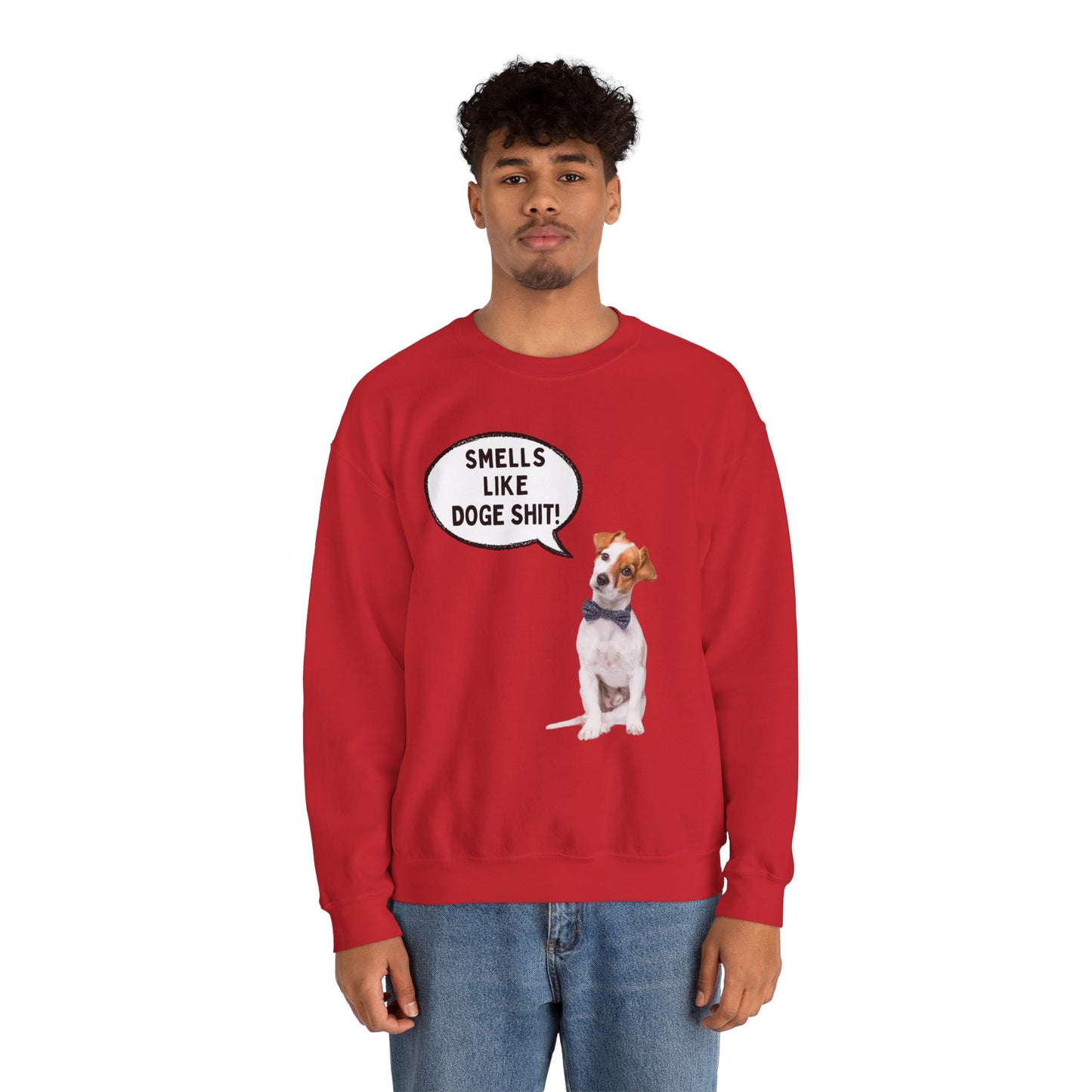 Funny Dog Lover Sweatshirt - 'Smells Like Doge Sh*t!' Crewneck