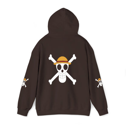 Straw Hat Pirates' Jolly Roger Embroidered Hoodie Design,  Protest streetwear