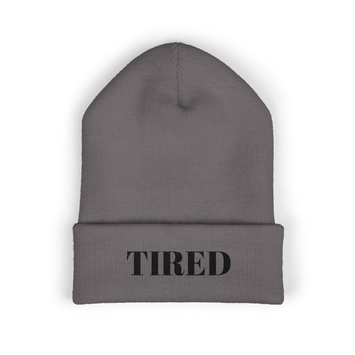 Tired Cuffed Beanie, Embroidered Beanie Hat, Eco-Friendly Accessories, Winter Warm Hat