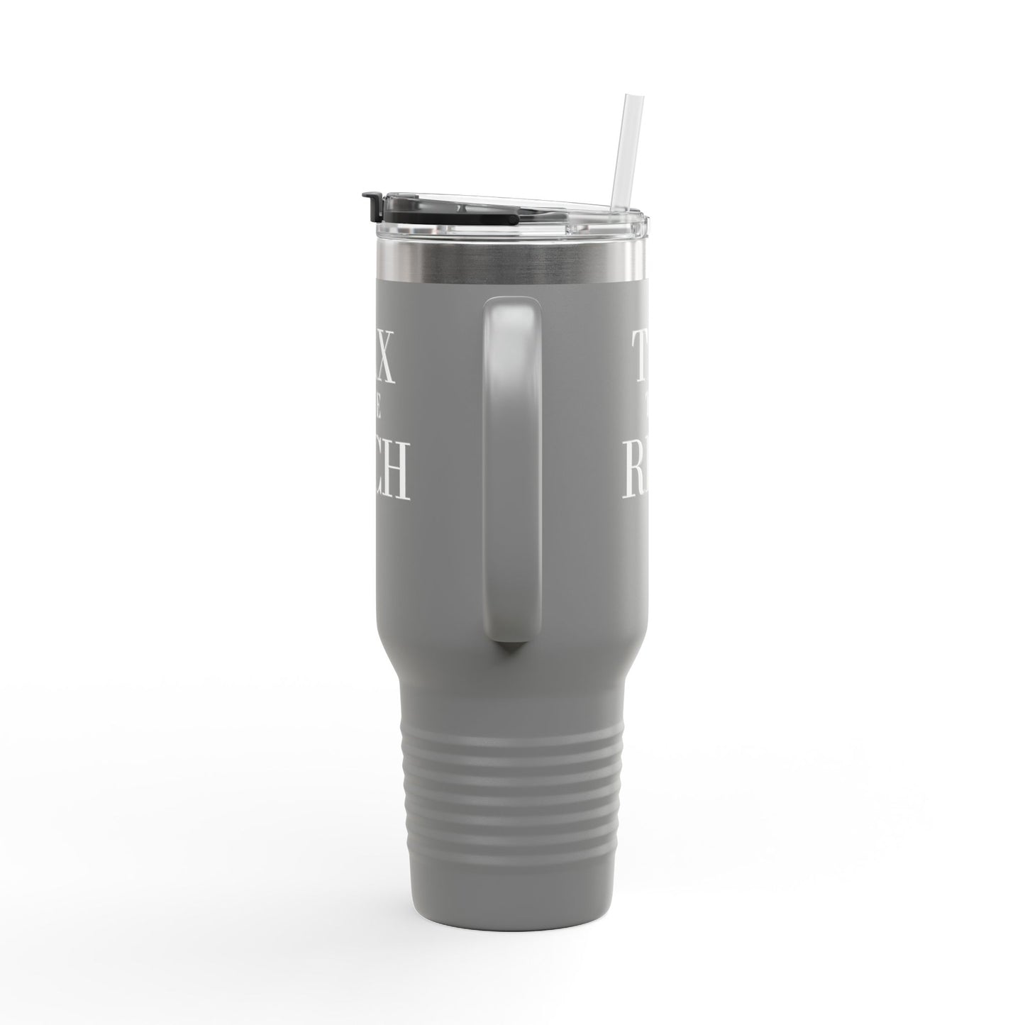 Tax The Rich Insulated Travel Mug, 40oz, Perfect Gift for Coffee Lovers, Road Trips, and Hands Off Protest Tumbler
