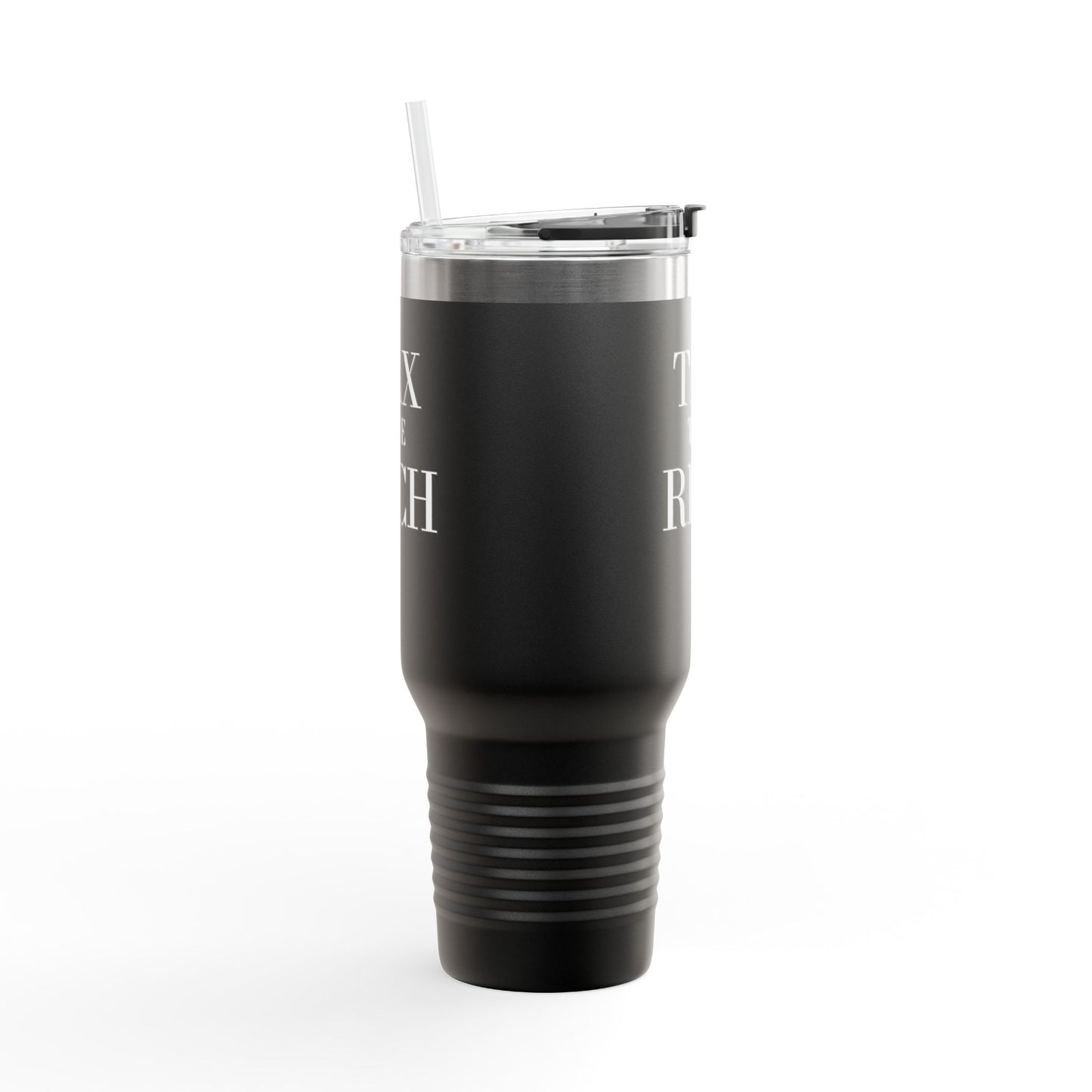 Tax The Rich Insulated Travel Mug, 40oz, Perfect Gift for Coffee Lovers, Road Trips, and Hands Off Protest Tumbler