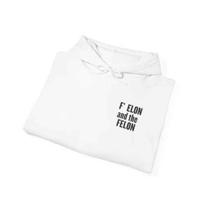 F Elon and the Felon's Heavy Blend Youth Hoodie - Trendy Felon Design