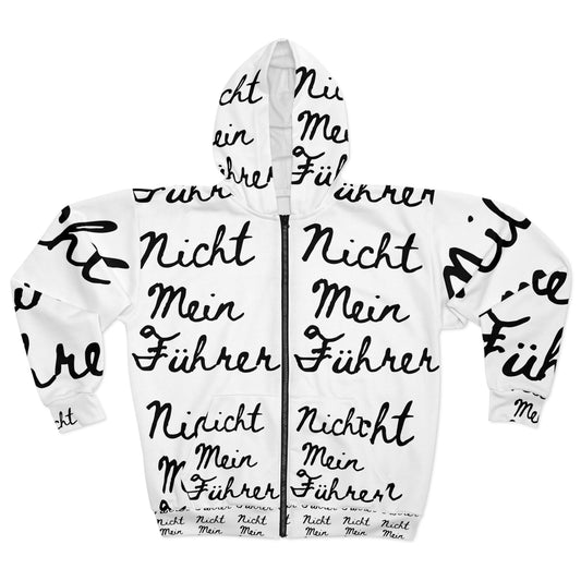 Nicht Mein Führer - Unisex Zip Hoodie (AOP)