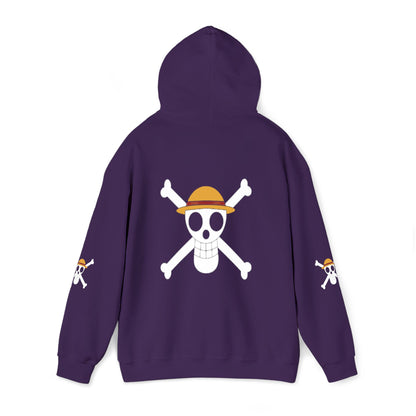 Straw Hat Pirates' Jolly Roger Embroidered Hoodie Design,  Protest streetwear