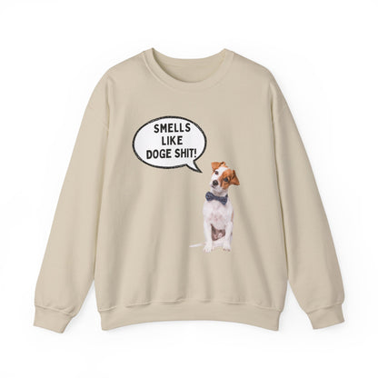 Funny Dog Lover Sweatshirt - 'Smells Like Doge Sh*t!' Crewneck