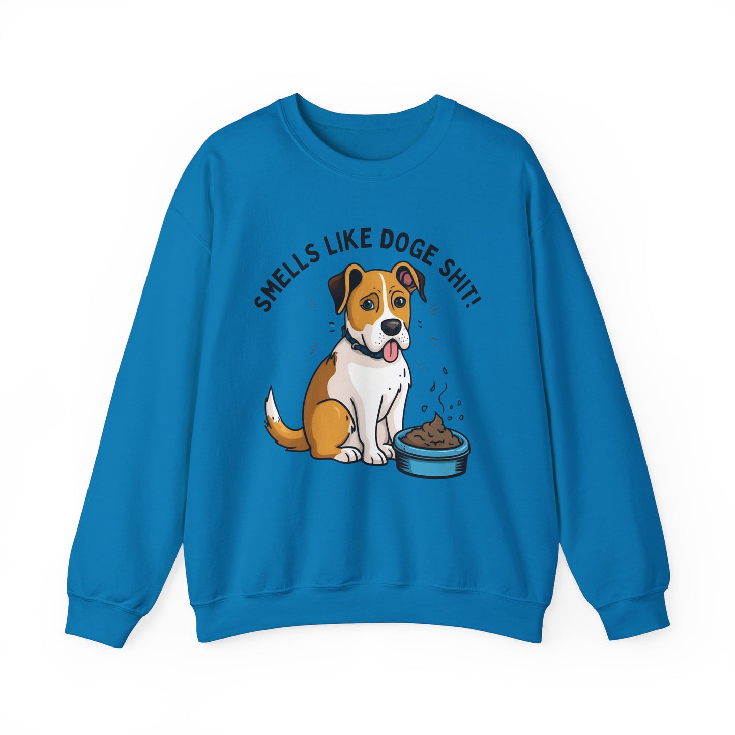 Funny Dog Lover Sweatshirt - 'Smells Like Doge Sh*t!' Crewneck