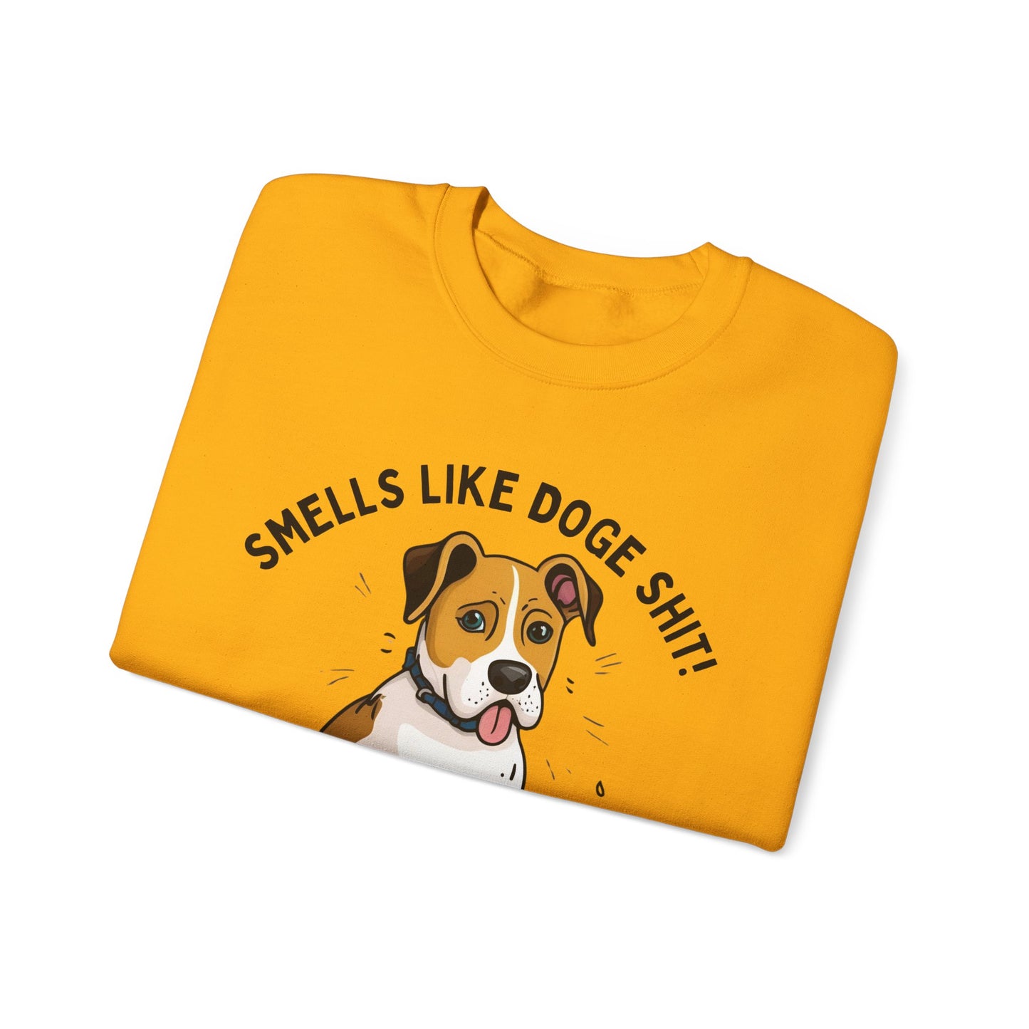 Funny Dog Lover Sweatshirt - 'Smells Like Doge Sh*t!' Crewneck