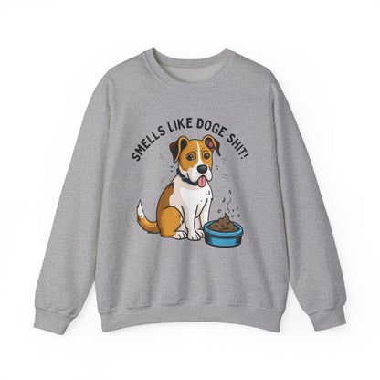 Funny Dog Lover Sweatshirt - 'Smells Like Doge Sh*t!' Crewneck