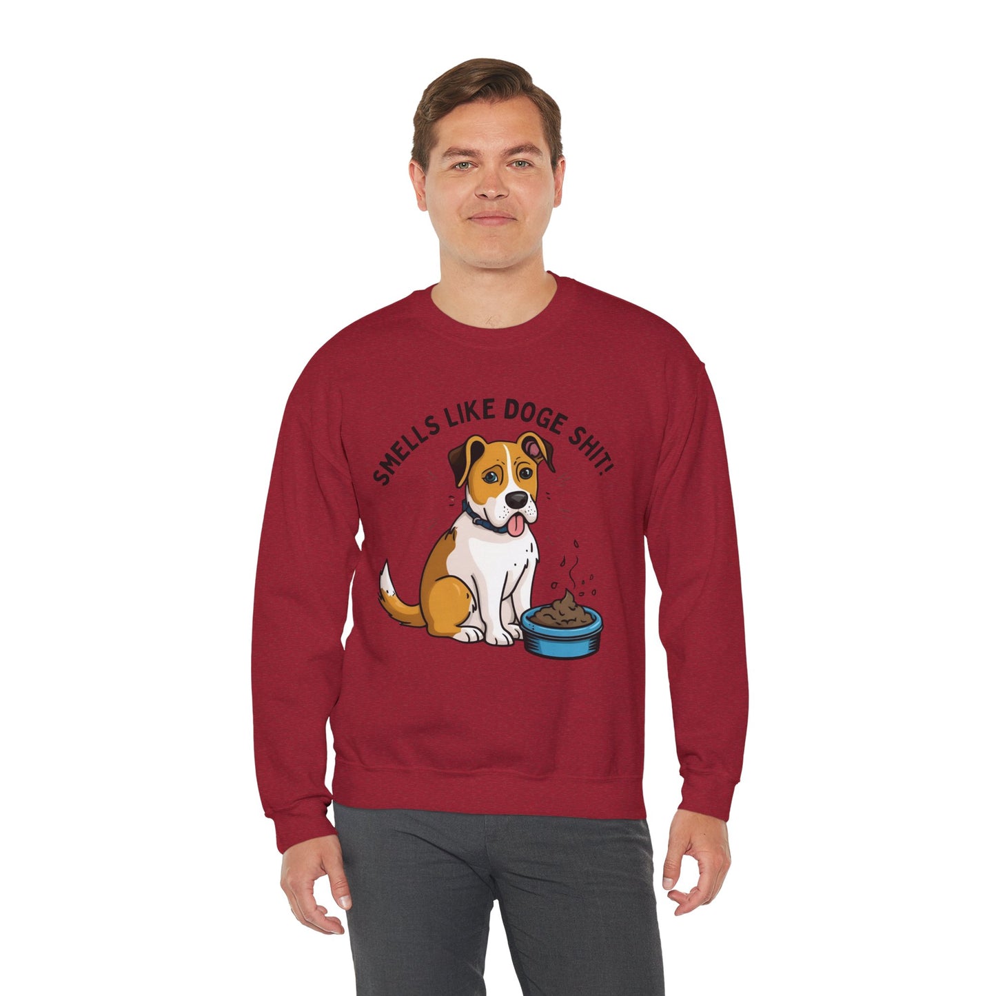 Funny Dog Lover Sweatshirt - 'Smells Like Doge Sh*t!' Crewneck