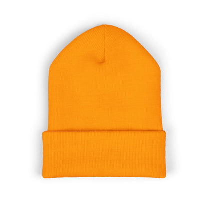 Tired Cuffed Beanie, Embroidered Beanie Hat, Eco-Friendly Accessories, Winter Warm Hat