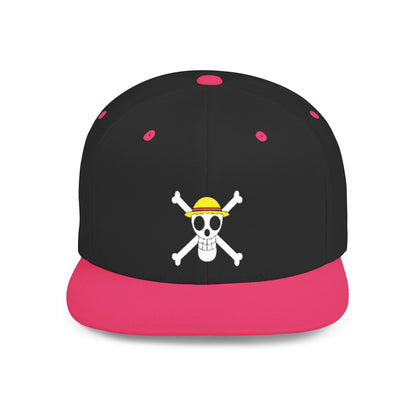 Straw Hat Pirates' Jolly Roger Embroidered Snapback Cap