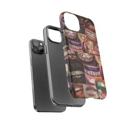 Gold Grillz Bold Phone Case, For The Culture Tough Phone Cover, Statement Accessory, Unique Tech Gift