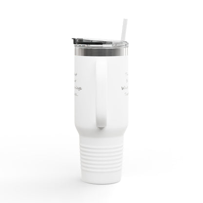 White Privilege Insulated Travel Mug, 40oz, Perfect Gift for Coffee Lovers, Road Trips, and Hands Off Protest Tumbler