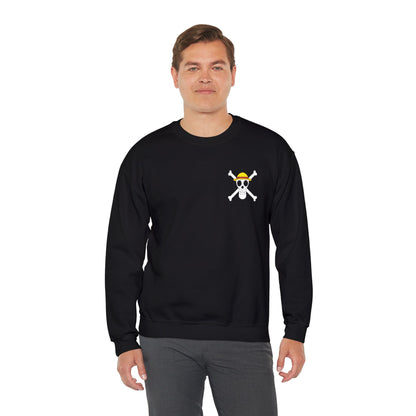 Straw Hat Pirates' Jolly Roger Embroidered Unisex Crewneck Sweatshirt