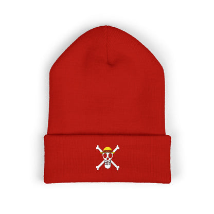 Straw Hat Pirates' Jolly Roger Embroidered Beanie Hat
