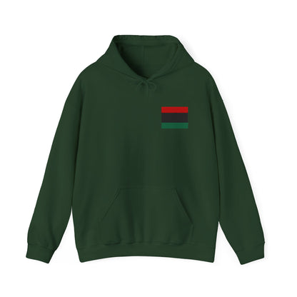 Pan African Embroidered Heritage Hoodie - Cozy Unisex Sweatshirt, Black History Month, Gift for Friends, Streetwear Style