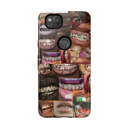 Gold Grillz Bold Phone Case, For The Culture Tough Phone Cover, Statement Accessory, Unique Tech Gift