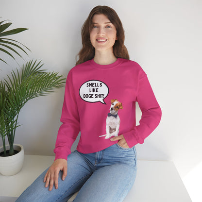 Funny Dog Lover Sweatshirt - 'Smells Like Doge Sh*t!' Crewneck