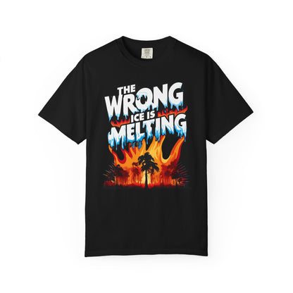 The Wrong Ice Is Melting Eco-Conscious Unisex T-Shirt - Climate Change Awareness Tee, Sustainable Fashion, Environmentalist Gift, Earth Day Apparel, Activism Top