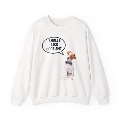 Funny Dog Lover Sweatshirt - 'Smells Like Doge Sh*t!' Crewneck
