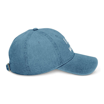 Embroidered Denim Hat - "I Am The Weapon " Statement Cap for Everyday Wear