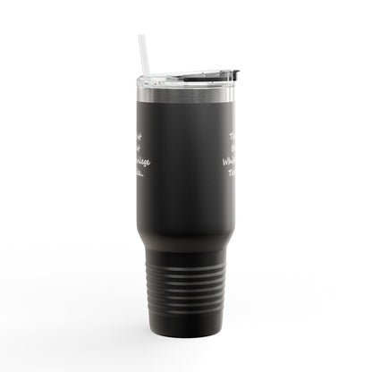 White Privilege Insulated Travel Mug, 40oz, Perfect Gift for Coffee Lovers, Road Trips, and Hands Off Protest Tumbler