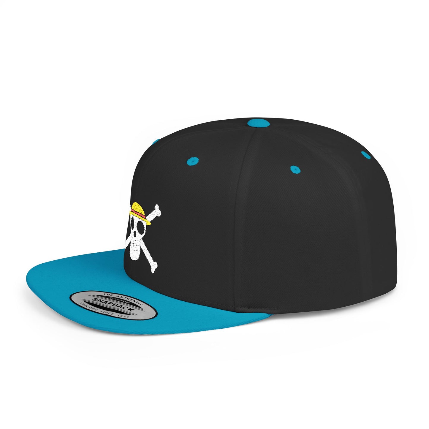 Straw Hat Pirates' Jolly Roger Embroidered Snapback Cap