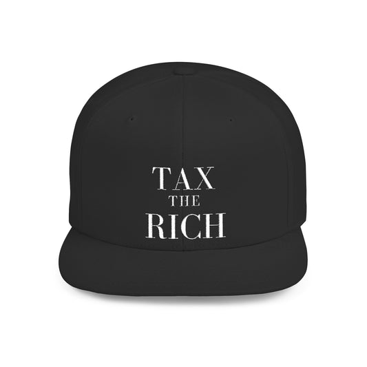 Tax The Rich Embroidered Snapback Cap