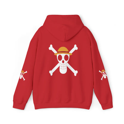 Straw Hat Pirates' Jolly Roger Embroidered Hoodie Design,  Protest streetwear